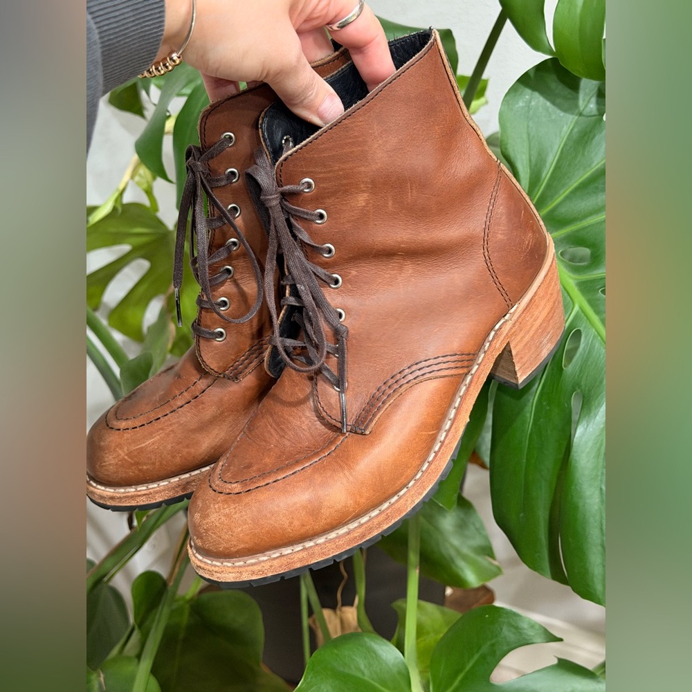 Red Wing Shoes Leather Lace-Up Boots Women’s 7.5 B Made in USA